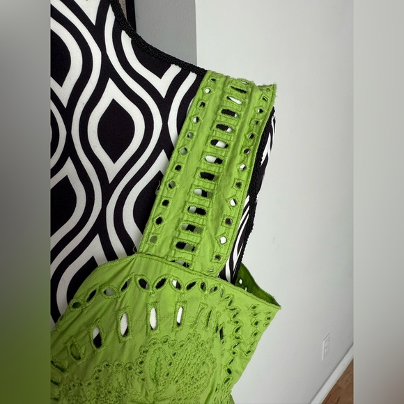 NWT Rails Fawn Embroidered 100% Cotton Midi Dress in Island Green - Picture 11 of 15